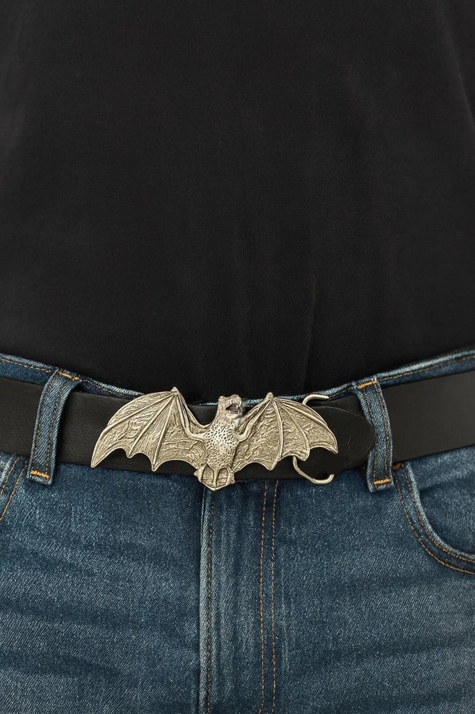 Vintage Style Bat Belt Buckle Dracula Megabat Gothic Western Design Metal
