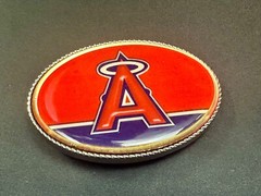 Los Angeles Anaheim Angels Ca Baseball Led Lights Belt Buckle W/ Fresh Battery!