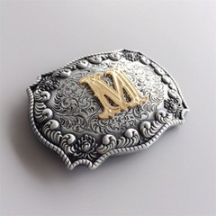 Western Initial Letter M Belt Buckle Gurtelschnalle also Stock in US