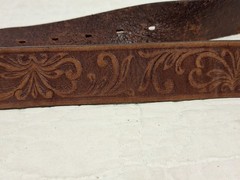 Justin TROPHY BULL Buckle On Genuine Leather Belt