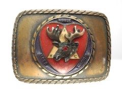 Vintage Order Of Moose Belt Buckle Fraternity