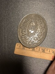 Vintage Western Style Jack Daniels Belt Buckle / Old #7 Brand Hipster