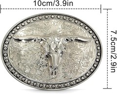 Western Cowboy – Texas Longhorn Belt Buckle for Men Women