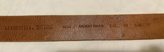 Diesel Vintage Off-White Leather Belt Brass Tiger Head Buckle Belt Size 95 / 38&Prime;