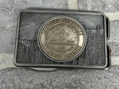 VINTAGE BELT BUCKLE NATIONAL JAMBOREE 50 YEARS BSA BOY SCOUTS OF AMERICA 1960