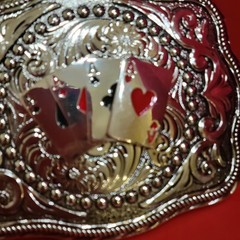 Four Aces Western Belt Buckle Cowboy Rodeo Jeans Buckle Silver-tone
