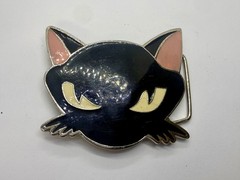Black Kitty Cat Cartoon Anime Novelty Gift Enamel Belt Buckle
