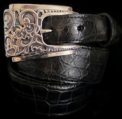 AB STEEL by AL BERES BUCKLES! #ST112 1 PIECE CLASSIC FILIGREE 1&Prime; BUCKLE ONLY!