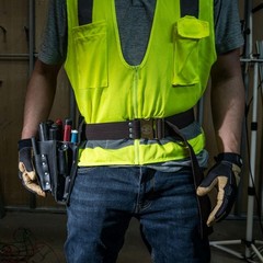 KLEIN TOOLS 5225 Tool Belt, Fits waist sizes up to 48-Inches (1219 mm), Brown