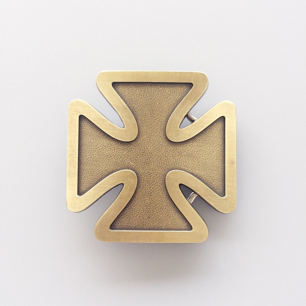 Vintage Bronze Plated Cross Belt Buckle Gurtelschnalle Boucle de ceinture