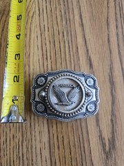 Men&rsquo;s or women&rsquo;s Silver Tone Western Oval Belt Buckle America Eagle Patriotic