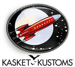 Toy Rocketship Belt Buckle – Retro Spaceship Handmade Artisan Buckle – 5