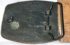 Vtg 1970s IRELAND Lucky Clover Belt Buckle Textured Shamrocks