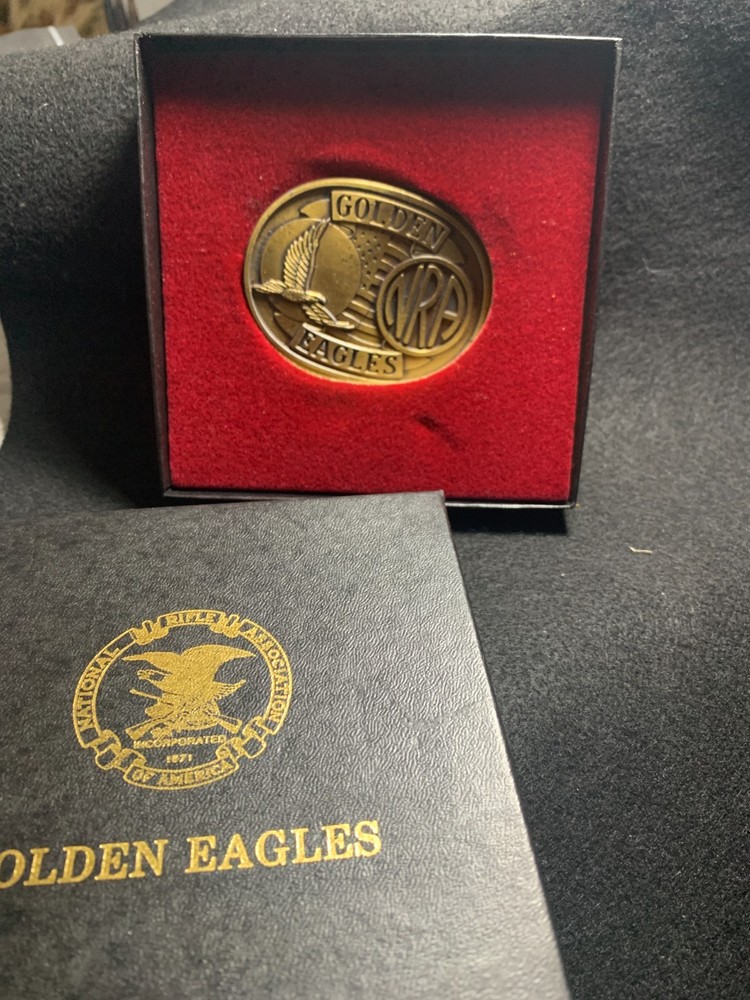 Vintage NRA Golden Eagles Belt Buckle with Original Box