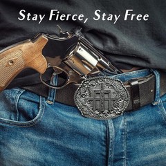 Religious Cross Western Belt Buckles,Cowboy Belt Buckle Cowgirl Faith BeltBuckle