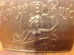 Genuine Budweiser Anheuser Bush Beer Chicago Lewis Vintage Belt Buckle