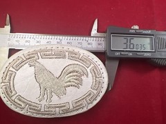 MEN&rsquo;S EMBROIDER ROOSTER WESTERN LEATHER CINTO VAQUERO BORDADO GALLO Fits 2” Belt