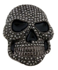 Vintage Skull Belt Buckle Men Pirate Halloween Skeleton Cosplay Bling Gunmetal