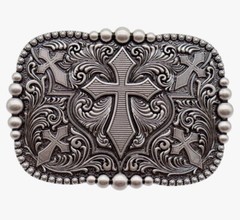 Celtic Cross Belt Buckle Silver Tone Very Nice Christian Religious 3.75&Prime;x3&Prime; CR01