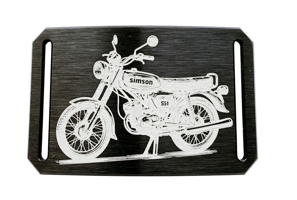 Crios Branding Belt Aluminium Buckle Simson S51 Legend Moped Motorcycle