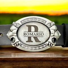 Engraved Belt Buckle Custom Personalized Monogramed Western Buckle For 1.5&Prime; Belt