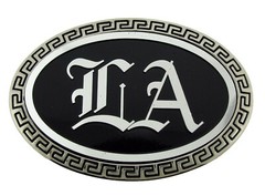 LA Initial Alphabet Belt Buckle Los Angeles Old Engish School Bottle Opener New
