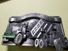 VTG NEWwith tag 1985 Belt Buckle American Truck Drivers Certified Arroyo Grande