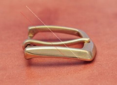 41mm CLASSIC SOLID BRASS WESTERN DIY END BAR PRONG PIN LEATHERCRAFT BELT BUCKLE