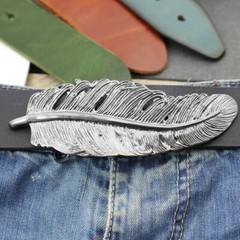 Belt buckle spring, belt buckle for 4 cm leather leather belt, removable buckle