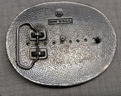 vintage USA made RODEO belt buckle BARREL RACING cowboy cowgirl WESTERN floral