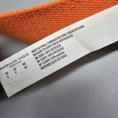 American Eagle Belt Unisex Size Small Orange Web Bottle Opener Military Buckle