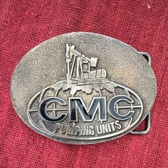 Vintage CMC Pumping Units Oilfield Belt Buckle Oil Pump Jack Colorado Machine