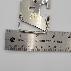 A Initial Brushed Chrome Belt Buckle 3&Prime; x 2&Prime; Up To 1 1/4&Prime; Belt