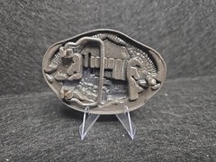 American Trucker Unique Belt Buckle American York Trucker Bronze Tone