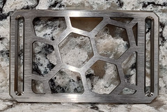 GRIP6 BELT BUCKLE – TITANIUM HONEYCOMB in RAW – WOMEN / MEN – 1.5 INCH WIDE