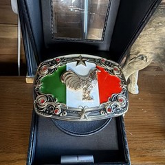 Mexican Flag Charro Cowboy Belt Buckle Hebilla Vaquera Made In Mexico