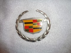 Cadillac Crest Wreath Logo Belt Buckle GM Licensed 5 1/4 by 4 1/2