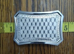 Vintage Rockmount Denver Nickel Plated Western Buckle Flashy Cowboy Rodeo Style