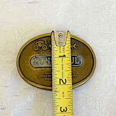 Vintage Long Haul Belt Buckle Bronze Tone Truck Driver USA Stagecoach Western