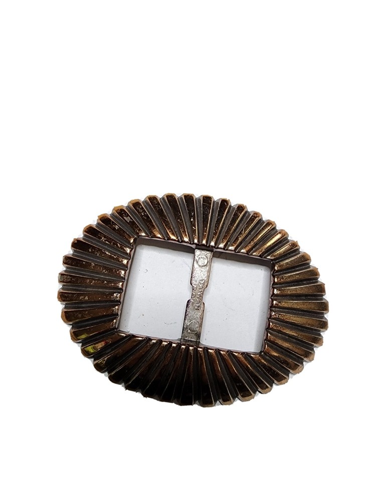 Vintage Oval Sunburst Taiwan Belt Buckle Scarf Slide