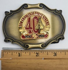 Vintage San Francisco 49ers Football Team 40 Years 1946-1986 Belt Buckle