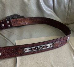 Western Belt Buckle Colt Single Action 45. Cylinder rotates! Unique.