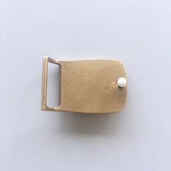 Western Dragon Solid Brass Rectangle Belt Buckle