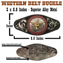 Western Belt Buckle Christmas Gift Set – Small American Flags – Patriotic Gifts