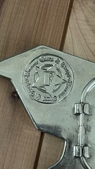 Famous Stars & Straps F Gun Look Silver & Rhinestone Metal Belt Buckle Mens