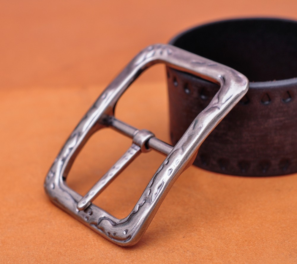 personalized Heavy Duty Strong Engraved Retro Center Bar Pin Belt Buckle 1-1/2&Prime;