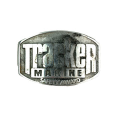 Vintage Tracker Marine Safety Award Curved Metal Belt Buckle