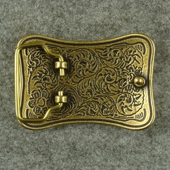 Heavy duty Solid Brass print Flowers Classical Men&rsquo;s Belt Buckles for 1.5&Prime; Belt