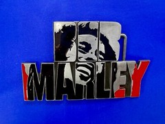 BOB MARLEY Block Letters Jamaica Iconic Reggae Music Artist Reggae Belt Buckle