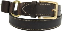 Double Ring with Pouch Leather Hobble Belt Chestnut NEW – All Sizes